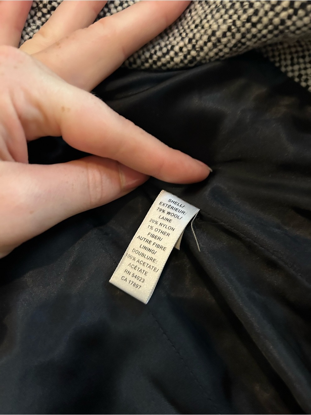Banana Republic Gray Herringbone Pea Coat - Picture 7 of 11